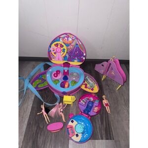 Polly Pocket Tiny is Mighty Carnival Theme Park Backpack Playset with Dolls